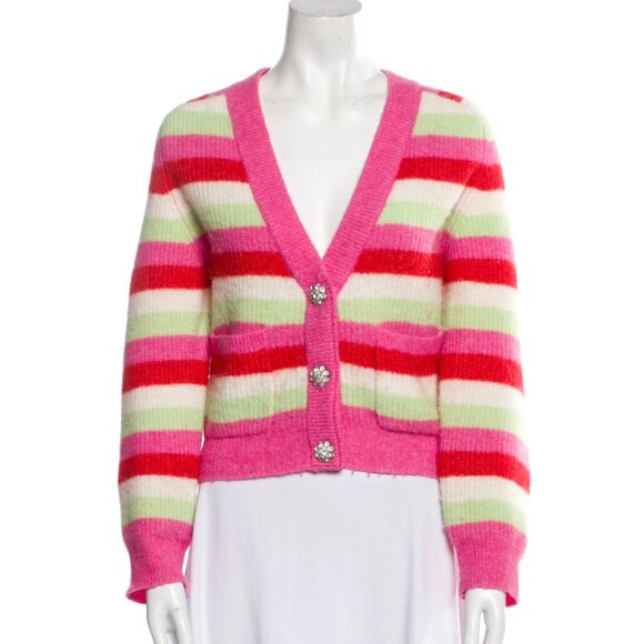 Ganni Pink Striped Sweater - Picture 2 of 6